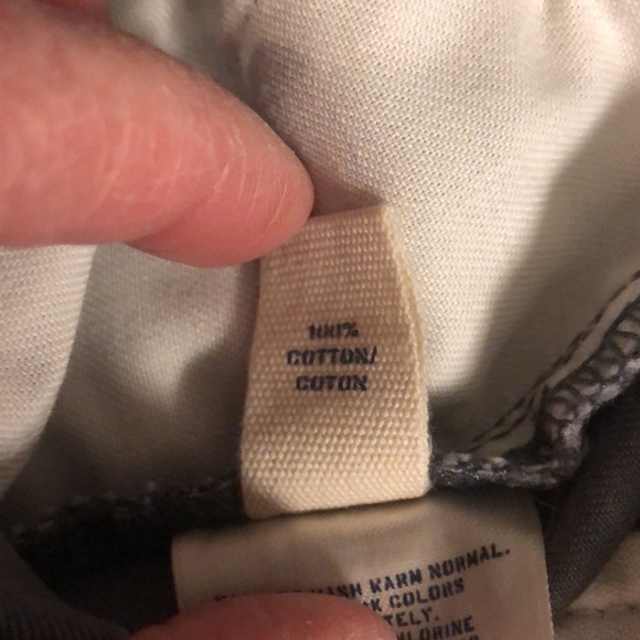 NWT Lands End Canvas Men’s Plain Front Straight Fit Steel Gray Chinos - 34 x 30 - Picture 13 of 15